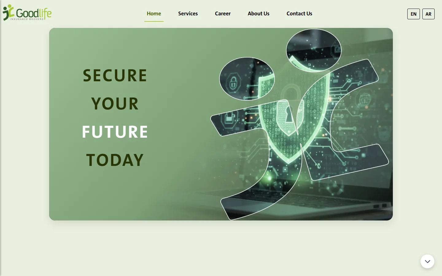 Goodlife Insurance Brokers page on desktop